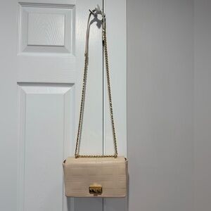 Zara Cream Chain Shoulder Bag